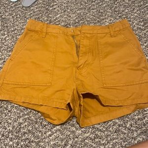 Mustard shorts high rise